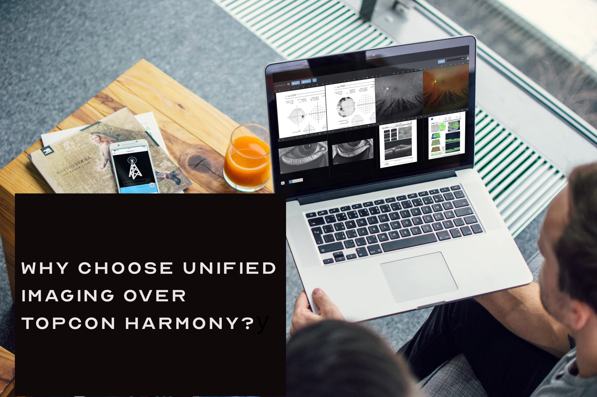 Unified Imaging team collaborating in the office